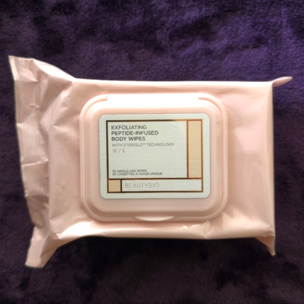 💜 3 for $15 | BeautyBio Exfoliating Peptide-Infused Body Wipes